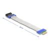Delock - Externes PCI Express x1 Kabel - PCI Express (M) zu PCI Express (W) - PCIe 3.0 - 20 cm - Silber