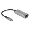 Delock - Netzwerkadapter - USB-C - 10M / 100M / 1G / 2.5G / 5 Gigabit Ethernet x 1 - Anthrazit
