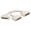 Delock - Serieller Splitter - DB-50 (M) zu DB-50 (W) - 30 cm - Daumenschrauben - beige