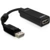Delock Adapter Displayport male > HDMI female - Videoadapter - DisplayPort männlich zu HDMI weiblich - 12.5 cm