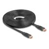 Delock - Highspeed - HDMI-Kabel mit Ethernet - HDMI männlich zu HDMI männlich - 5 m - Schwarz - unterstützt 8K 60 Hz (7680 x 4320), bis zu 48 Gbps Datentransferrate, Flachband