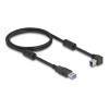 Delock USB 5 Gbps Kabel Typ-A Stecker zu Typ-B Stecker 90° links gewinkelt 1 m