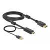 Delock HDMI zu DisplayPort Kabel 4K 30 Hz 3 m