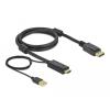 Delock HDMI zu DisplayPort Kabel 4K 30 Hz 1 m