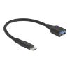Delock - USB-Adapter - 24 pin USB-C (M) zu USB Typ A (W) - 20 V - 3 A - 19 cm - bis zu 10 Gbps Datentransferrate - Schwarz