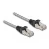 Delock - Netzwerkkabel - RJ-45 (M) zu RJ-45 (M) - 2 m - 6 mm - S / FTP - CAT 7 (Kabel) / CAT 6a (Anschlüsse) - im Freien, ohne Haken - Schwarz