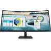 HP P34hc G4 - P-Series - LED-Monitor - gebogen - 86.36 cm (34") - 3440 x 1440 WQHD @ 60 Hz - VA - 250 cd / m² - 3500:1 - 5 ms - HDMI, DisplayPort, USB-C - Lautsprecher - Schwarz - mit HP 5 Jahre Vor-Ort-Hardware-Support am nächsten Werktag für Standard