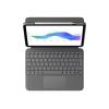 Logitech Folio Touch - Tastatur und Foliohülle - mit Trackpad - hinterleuchtet - Apple Smart connector - QWERTZ - Schweiz - Oxford Gray - für Apple 10.9-inch iPad Air (4. Generation, 5. Generation)