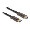 Delock - High Speed - HDMI-Kabel - HDMI männlich zu HDMI männlich - 30 m - Hybrid Kupfer / Kohlefaser - Schwarz - Active Optical Cable (AOC), Support von 8K 60 Hz, Metallarmierung, bis zu 48 Gbps Datentransferrate