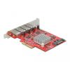 Delock PCI Express x4 Karte zu 4 x extern SuperSpeed USB 10 Gbps (USB 3.2 Gen 2) USB Typ-A Buchse