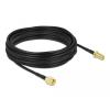 Delock Antennenkabel RP-SMA Stecker zu RP-SMA Buchse LMR / CFD100 10 m low loss