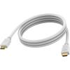 8K bei 60 Hz - HDMI Version 2.1 - 48 Gbps - doppelt abgeschirmt - vergoldete Stecker - HDMI (m) zu HDMI (m) - Außendurchmesser 7,3 mm - 28 AWG - 2 m - weiß
