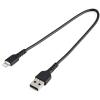StarTech.com 30cm USB-A auf Lightning-Kabel - Hochbelastbare, robuste Aramidfaser - Lade- / Synchronisationskabel - Apple MFi-zertifiziert iPad / iPhone 12 - Schwarz (RUSBLTMM30CMB) - Lightning-Kabel - USB männlich zu Lightning männlich - 30 cm - Schwarz