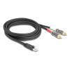 Delock Adapterkabel RJ45 Stecker zu 2 x Cinch Stecker schwarz 2 m
