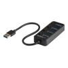StarTech.com 4 Port USB 3.0 Hub - 4x USB-A mit individuellen An / Aus-Schaltern - Mobiler USB 3.0 Verteiler - Bus-Powered USB 3.0 Splitter - Hub - 4 x USB 3.1 Gen 1 - Desktop - für P / N: HB30C4AIB
