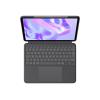 Logitech Combo Touch - Tastatur und Foliohülle - mit Trackpad - hinterleuchtet - Apple Smart connector - AZERTY - Französisch - Graphite - für Apple 13-inch iPad Pro (M4)