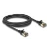 Delock RJ45 Netzwerkkabel Cat.8.1 F / FTP Slim Pro 2 m schwarz