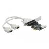 Delock PCI Express Karte zu 2 x Seriell RS-232 mit Spannungsversorgung 5 V / 12 V