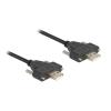 Delock - USB-Kabel - USB (M) zu USB (M) - USB 2.0 - 1 m - Daumenschrauben - Schwarz