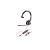 Poly Blackwire 3315 - Blackwire 3300 series - Headset - On-Ear - kabelgebunden - 3,5 mm Stecker, USB-C - Schwarz - UC-zertifiziert - Replaces Poly SKU 213937-101