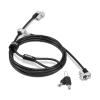 Kensington NanoSaver Twin Head Nano / MS 2.0 - Sicherheitskabelschloss - Schwarz - 2.4 m