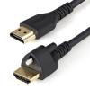 StarTech.com 2m High Speed HDMI Kabel - 4K 60Hz HDR - HDMI-2.0-Monitorkabel mit Verriegelungsschraube für sichere Verbindung - HDMI-Kabel mit Ethernet - St / St (HDMM2MLS) - Premium Highspeed - HDMI-Kabel mit Ethernet - HDMI männlich zu HDMI männlich V