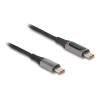 Delock - USB-Kabel - USB-C (M) zu USB-C (M) mit Leistungsanzeige - USB 2.0 - 20 V - 5 A - 2 m - Power Delivery 3.0 Unterstützung, Schnellladung bis zu 100W - Schwarz