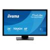 iiyama ProLite T2452MSC-B2 - LED-Monitor - 61 cm (24") (23.8" sichtbar) - Touchscreen - 1920 x 1080 Full HD (1080p) @ 120 Hz - IPS - 400 cd / m² - 1300:1 - 5 ms - HDMI, DisplayPort - Lautsprecher - mattschwarz