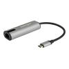 StarTech.com US2GC30 USB LAN Adapter (USB-C auf Gigabit Network / RJ45 Adapter, 2.5 GBASE-T) - Netzwerkadapter - USB-C - 10M / 100M / 1G / 2,5 Gigabit Ethernet x 1 + USB 3.0 - Schwarz, Space-grau
