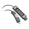 Poly DA85 - Headset-Kabel - USB, 24 pin USB-C männlich zu Quick Disconnect männlich - 1.3 m - für OMEN 40L by HP GT21-1026nd, Poly DA70, DA75, DA80, DA85-M - Replaces Poly SKU 218267-01
