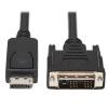 Eaton Tripp Lite Series Safe-IT DisplayPort to DVI Antibacterial Adapter Cable (DP to DVI-D Single Link M / M), 1080p 60 Hz, Black, 6 ft. (1.8 m) - Adapterkabel - Single Link - DisplayPort (M) eingerastet zu DVI-D (M) Verriegelung - DisplayPort 1.1 / Dis