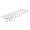 Delock USB Tastatur 2,4 GHz kabellos weiß (flach)