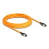 Delock - Patch-Kabel - RJ-45, 24 pin USB-C zu RJ-45, 24 pin USB-C - 7.5 m - 6.2 mm - S / FTP - halogenfrei, bis zu 10 Gbps Datentransferrate - orange