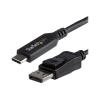 StarTech.com 1,8 m - USB-C auf DisplayPort-Kabel - 8K 30Hz - HBR3 - USB-C-Adapter - Thunderbolt 3-kompatibel - CDP2DP146B - Externer Videoadapter - USB-C - DisplayPort - Schwarz - für P / N: TB4CDOCK