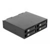 Delock 5,25 Zoll Wechselrahmen für 4 x 2,5 Zoll U.2 NVMe SSD mit abschließbaren Trays