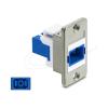 Delock Panel Mount SC Simplex Buchse zu SC Simplex Buchse silber / blau / weiß