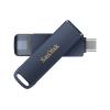 SanDisk Phone Drive - USB-Flash-Laufwerk - 128 GB - USB-C / Lightning - Metallic Sky