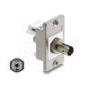 Delock Panel Mount ST Simplex Buchse zu ST Simplex Buchse silber / weiß