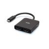 C2G USB-C to Dual HDMI MST Hub - 4K - Videoadapter - 24 pin USB-C männlich zu HDMI weiblich - 20 cm - Schwarz - unterstützt 4K 60 Hz (3840 x 2160), bis zu 32,4 Gbps Datenrate, DP Alt Modus-Support