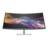 HP 738pu - Series 7 Pro - LED-Monitor - gebogen - 96.5 cm (38") (37.52" sichtbar) - 3840 x 1600 WQHD+ @ 60 Hz - IPS Black - 400 cd / m² - 2000:1 - DisplayHDR 400 - 5 ms - Thunderbolt 4, HDMI, DisplayPort, USB-C - Lautsprecher - Schwarz, Silber
