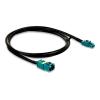 Delock - HF-Kabel - Mini FAKRA Z Steckverbinder weiblich zu Mini FAKRA Z Steckverbinder männlich - 1 m - RAL 5021, Wasserblau