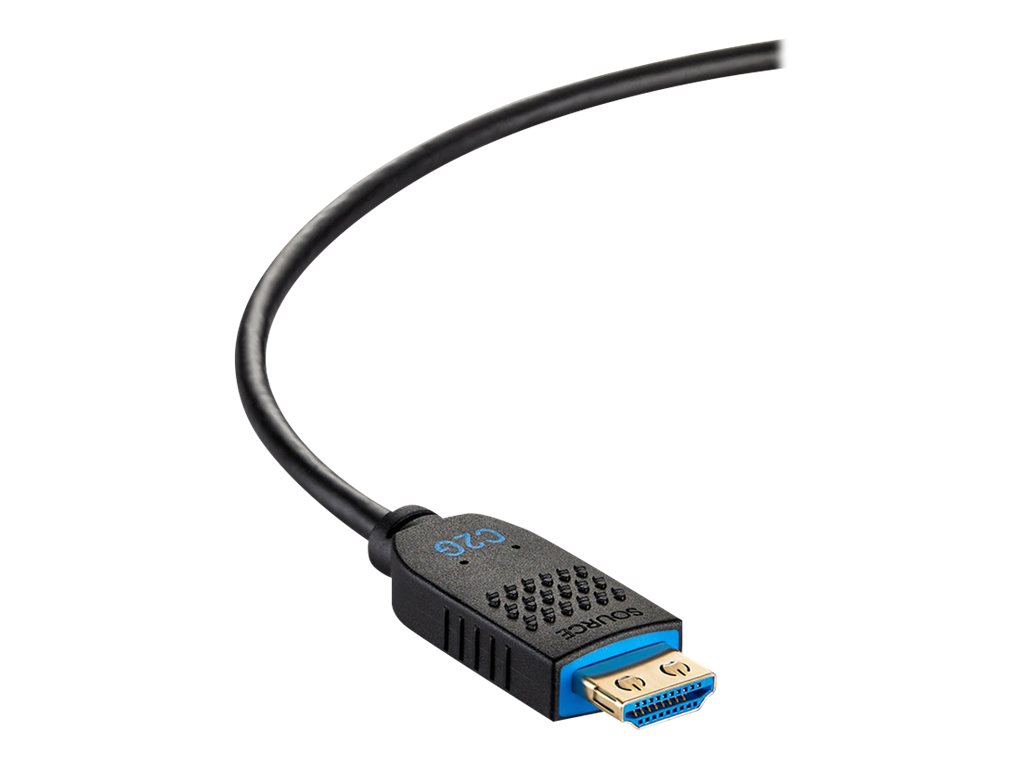 C2G 75ft (22.8m) C2G Performance Series High Speed HDMI Active Optical Cable (AOC) - 4K 60Hz Plenum Rated - High Speed - HDMI-Kabel - HDMI männlich zu HDMI, 24 pin USB-C - 22.8 m - Schwarz - Plenum, Active Optical Cable (AOC), Support von 4K 60 Hz