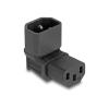 Delock Netzadapter IEC 60320 - C14 auf C13, Stecker / Buchse, 10 A, 90 grad gewinkelt