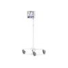 Compulocks iPad Air M2 & M3 13", Apex Enclosure Rolling Cart - Rise Freedom Extended White - Befestigungskit (Gehäuse, Wagenständer) - für Tablett - erweitert - verriegelbar - medizinisch - hochwertiges Aluminium - weiß - Bildschirmgröße: 33.02 cm (1