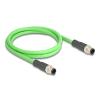 Delock M12 Kabel D-kodiert 4 Pin Stecker zu Stecker PUR (TPU) 1 m