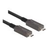 Delock - USB-Kabel - 24 pin USB-C (M) zu 24 pin USB-C (M) - USB 3.2 Gen 2 / DisplayPort 1.4 - 20 V - 3 A - 3 m - Active Optical Cable (AOC), USB Power Delivery (60W), unterstützt 4K 144 Hz (3840 x 2160) - Schwarz