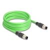 Delock M12 Kabel A-kodiert 8 Pin Stecker zu Stecker PUR (TPU) 5 m