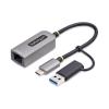 StarTech.com 2.5GbE USB-C to Ethernet Adapter with USB-A Converter - Netzwerkadapter - USB-C 3.2 Gen 1 / Thunderbolt 3 - 10M / 100M / 1G / 2,5 Gigabit Ethernet - Space-grau