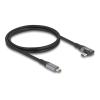 Delock USB 40 Gbps Kabel gewinkelt links / rechts USB PD 3.1 Extended Power Range 240 W 1 m