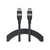 Anker - USB-Kabel - 24 pin USB-C (M) zu 24 pin USB-C (M) - 90 cm - USB-Stromversorgung (240 W), geflochtenes Kabel - Schwarz